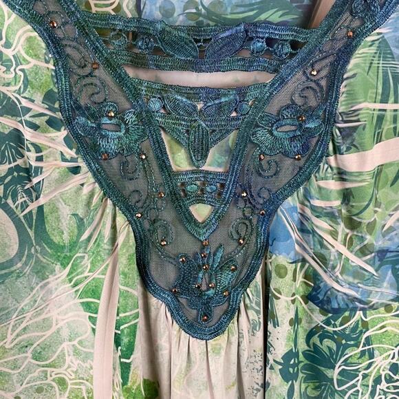 Apt. 9 Green & Blue Print Top Size Small - Picture 5 of 9
